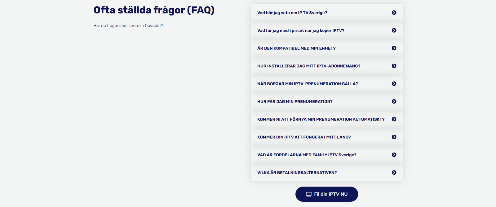 Vanliga fr&aring;gor om Smart IPTV